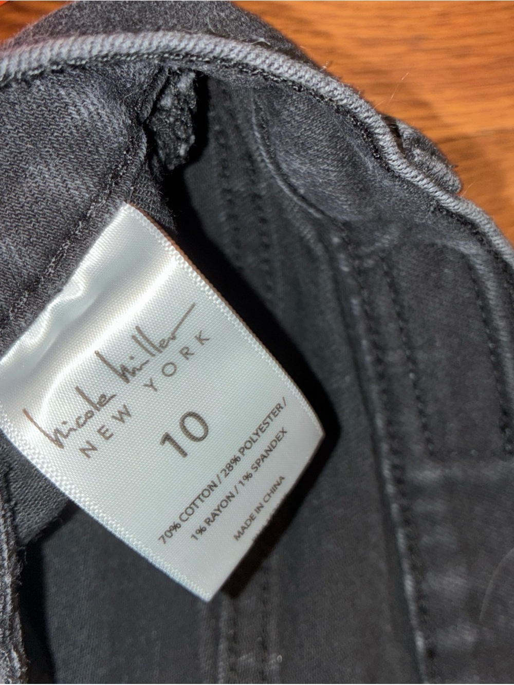Nicole Miller Black Denim Mini Shorts - Picture 3 of 13